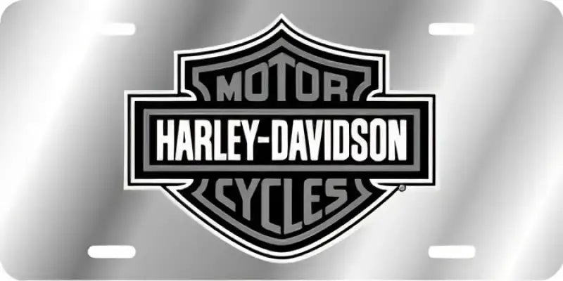 001903 Chroma Decal Harley-Davidson B&S Grey Mirror Lic c54001903