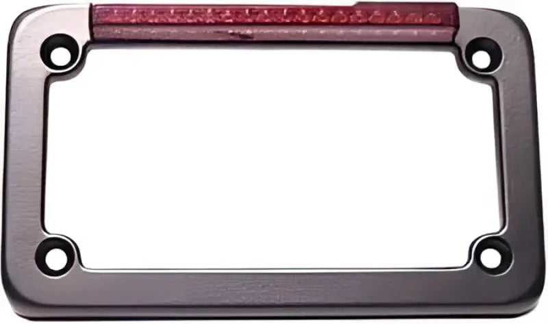 02003 Led License Plate Frame Black W/Red Lens wps-28-02003