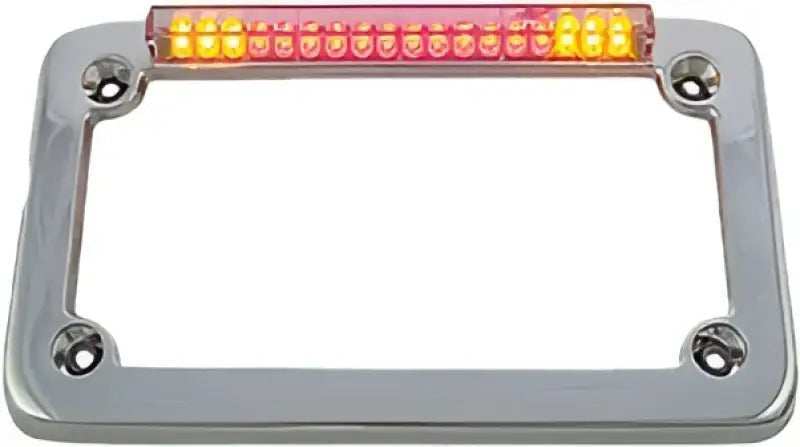 02601 Led License Plate Frame Chrome W/Turn Signals wps-28-02601