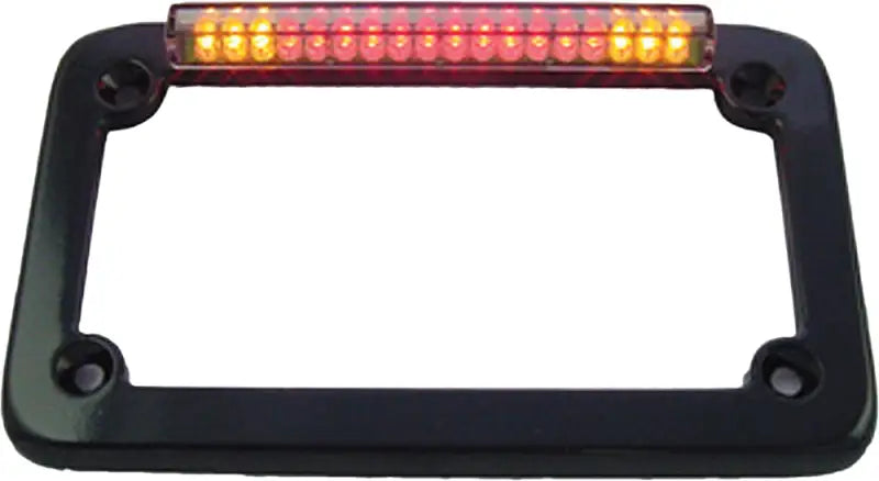 02603 Led License Plate Frame Black W/Turn Signals wps-28-02603