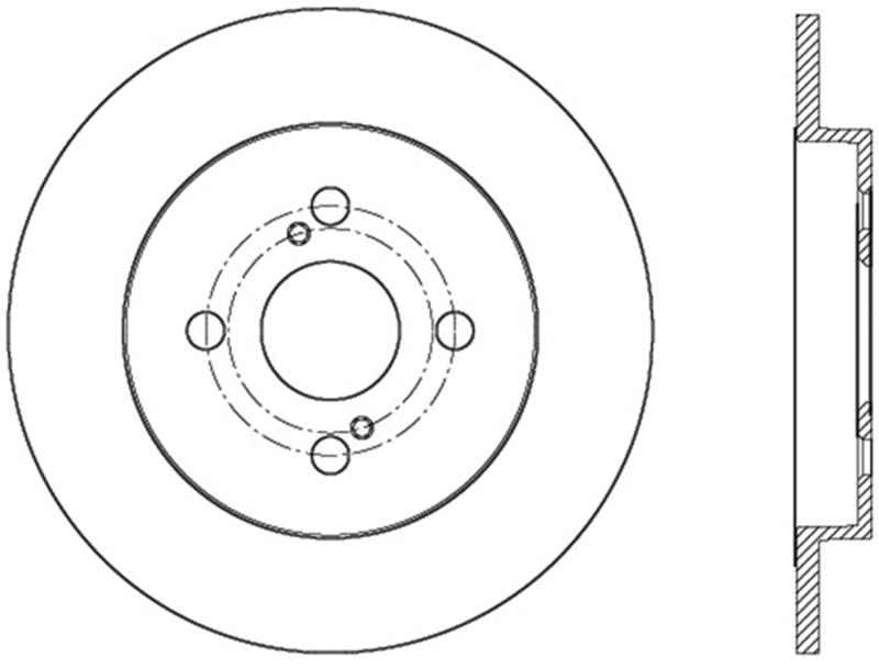 StopTech 12-15 Toyota Yaris Drilled and Slotted Sport Left Rear Rotor 127.44183L