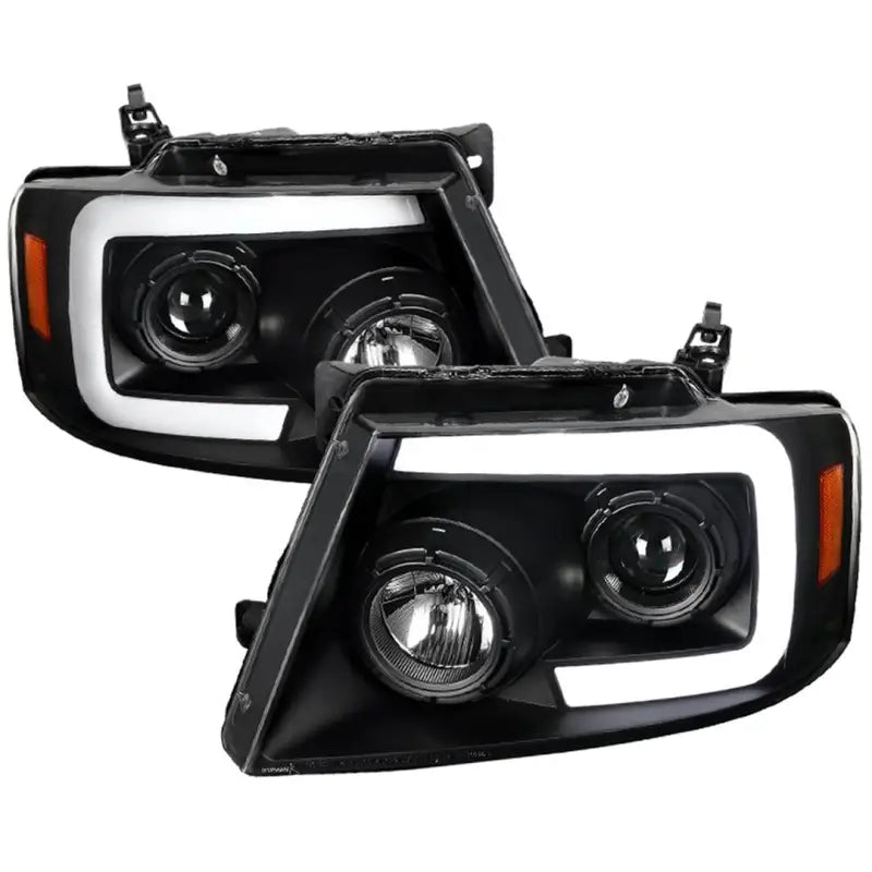 2LHP-F15004JM-SQ-RS Spec-D Tunin Projector Headlights- Black Housing SDT5004JMSQRS
