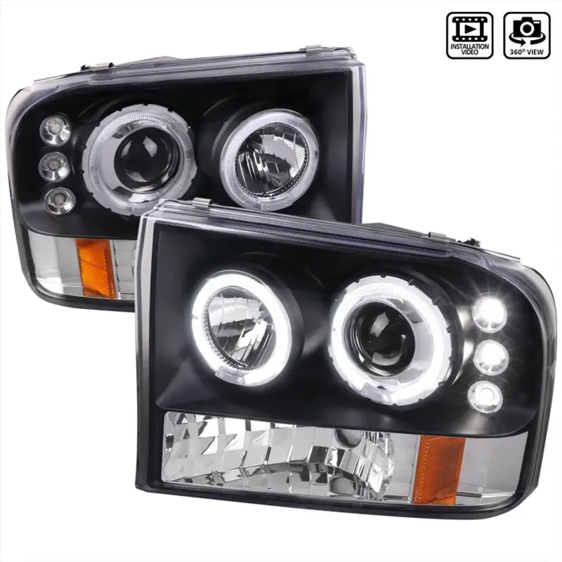 2LHP-F25099JM-TM Spec-D Tunin Halo Led Projector Black sdtf25099jmtm