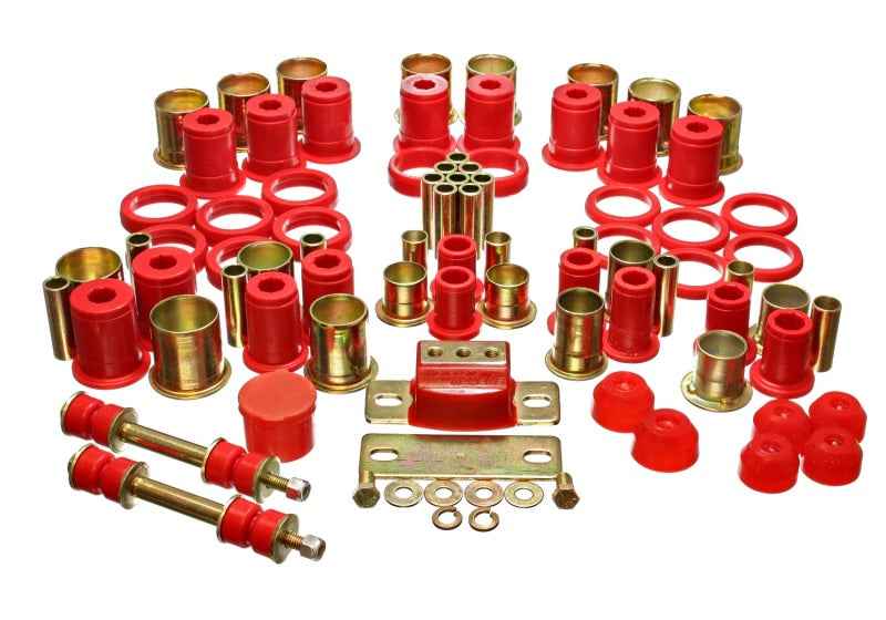 Energy Suspension 74-77 Oldsmobile Cutlass/442/F-85/Europa Red Hyper-flex Master Bushing Set 3.18111R