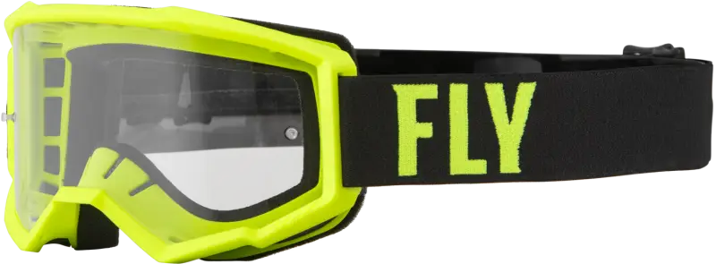 37-51136 Fly Racing Focus Goggle Hi-Vis/Black W/ Clear Lens wps-37-51136