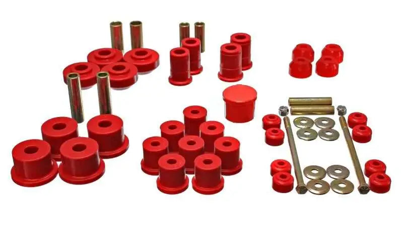 4.18111R Energy Suspension 67-73 Ford Mustang Red Hyper-flex Master Bushing Set eng4-18111r