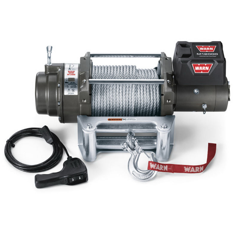 Warn M12 24V Heavyweight Winch With 125 Feet Steel Rope Model 265072