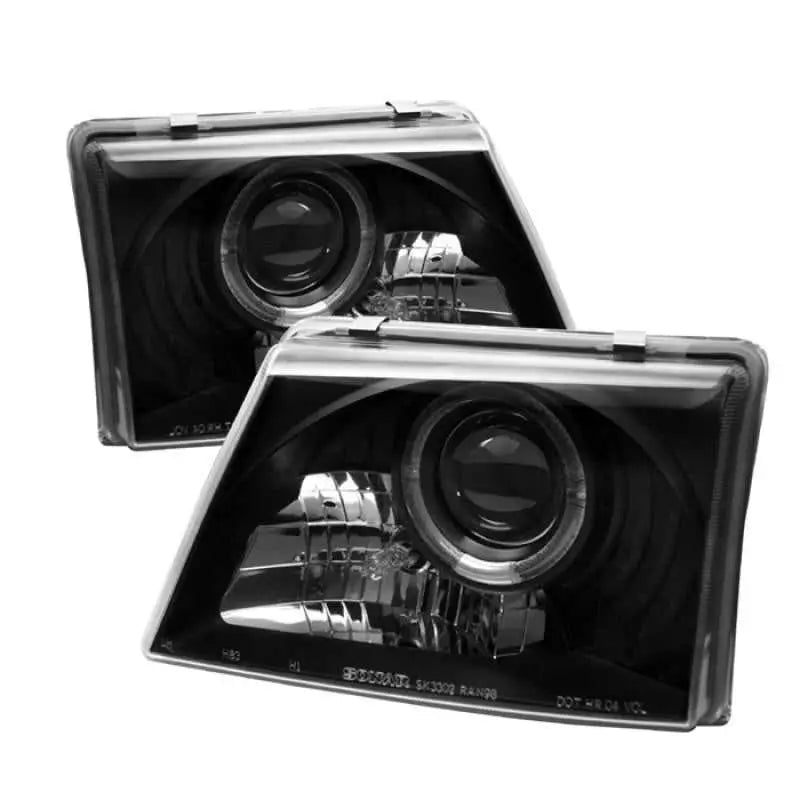 5010520 Spyder Ford Ranger 98-00 Projector Headlights LED Halo Black High 9005 Low H1 PRO-YD-FR98-BK spy5010520