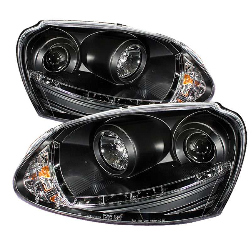 5017505 Spyder Volkswagen GTI 06-09/Jetta 06-09 Halogen Model Only - DRL Black PRO-YD-VG06-DRL-BK spy5017505