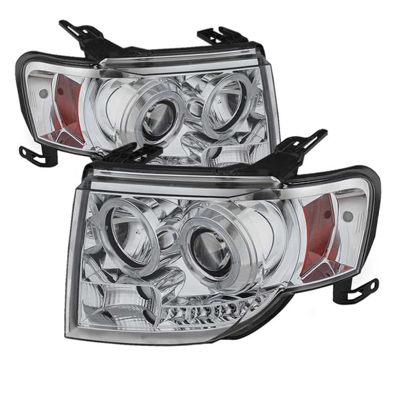 5074232 Spyder Ford Escape 08-12 Projector Headlights Halogen Model Only - DRL Chrome PRO-YD-FES08-DRL-C spy5074232