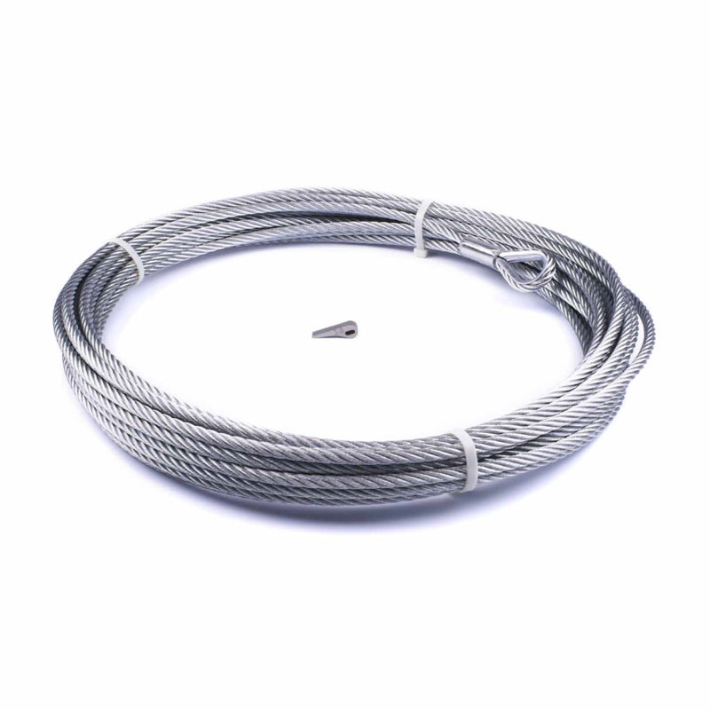 Warn Replacement Steel Rope 3/8 Inch Diameter X 80 Feet Length Model 89213