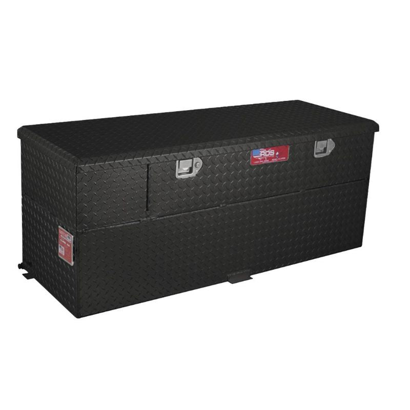 RDS 60 Gallon Transfer Tank & Toolbox Combo With 8 GPM Pump Black Aluminum 55X20X22.75 Model # 73326PC