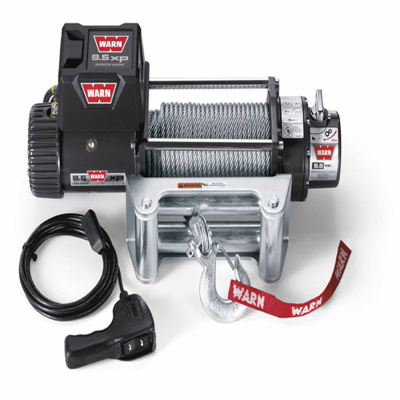 Warn 9.5XP Winch, Pull Capacity 9,500 lb, 100 Feet Steel Rope Model 68500