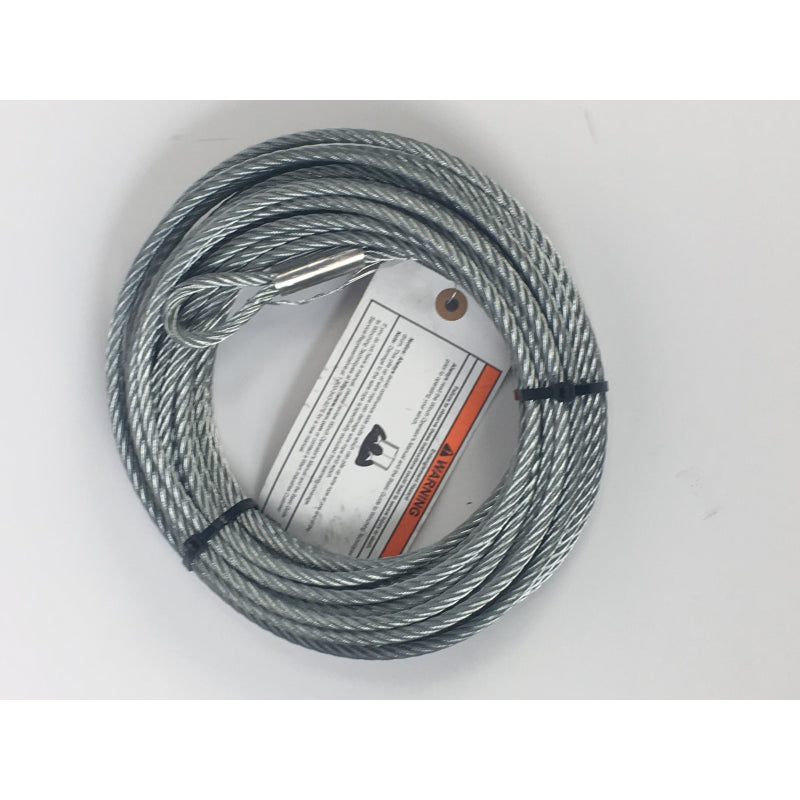 Warn Steel Rope Assembly 1/4 Inch Diameter X 50 Feet Length Model 100973