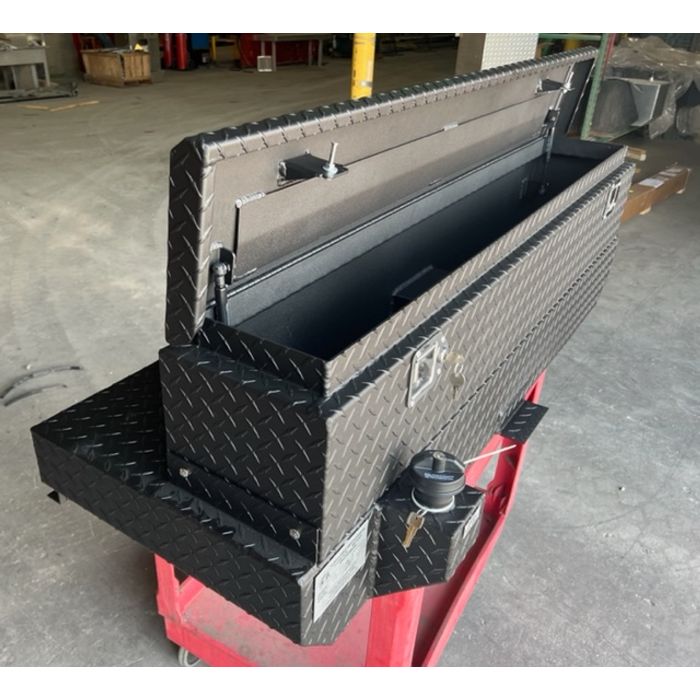 ATTA 33 Gallon Diesel Auxiliary Tank & Toolbox Combo For Roll Up Bed Covers AT33TT-RT