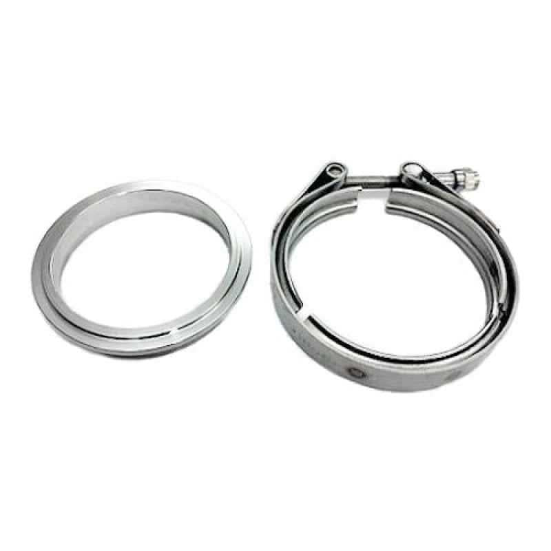 ATP Stainless Flange and Clamp set (1 each) GT V-band exit (With the lip at the ID) ATP-CLC-CLA-024