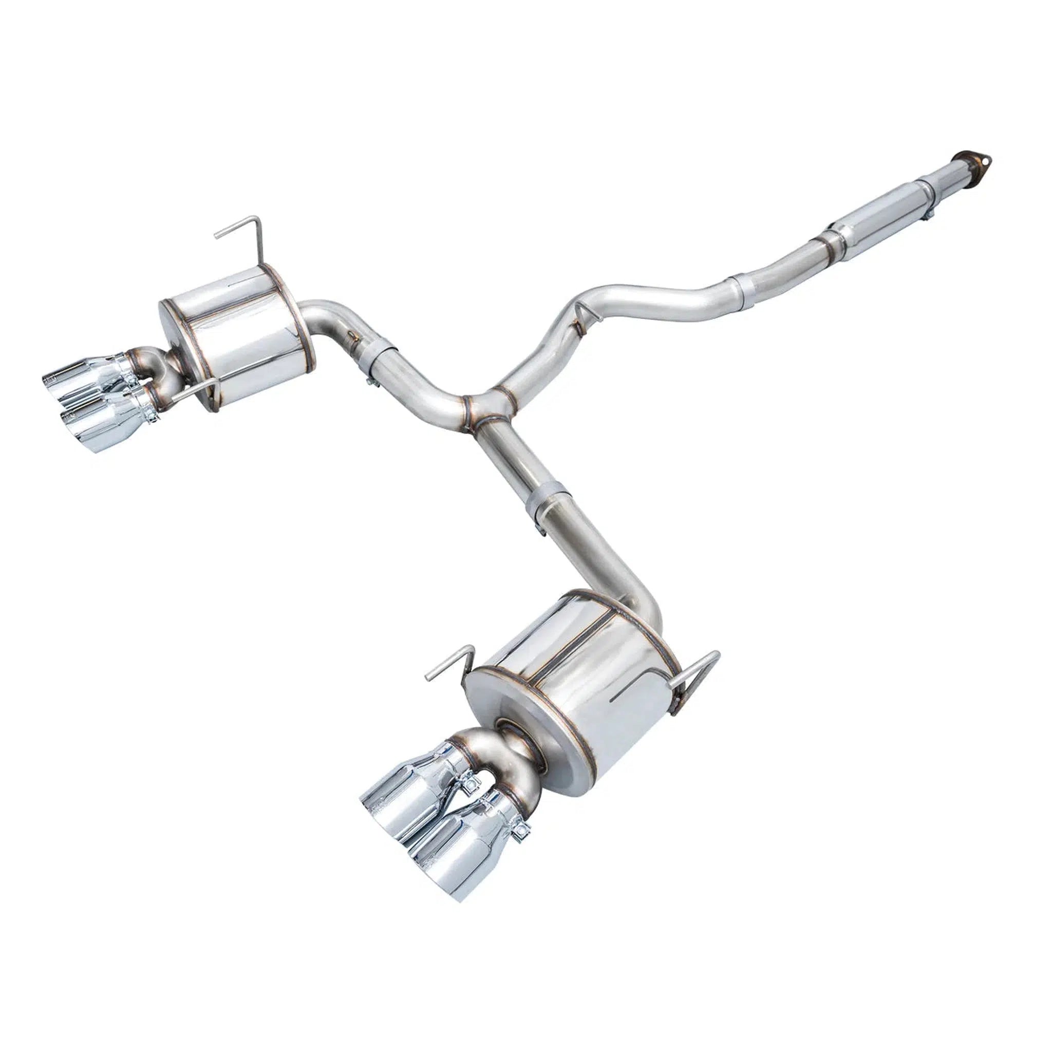 AWE Touring Edition Cat Back Exhaust Chrome Silver Quad Tips Subaru WRX 2022-2025 | 3015-42979
