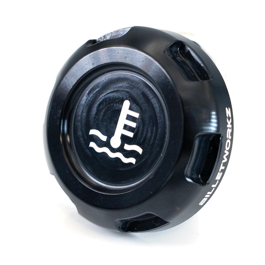 Billetworkz Coolant Overflow Cap Engraved Zero Series Black Subaru WRX 02-25 / STI 04-21 | BW-EBCZ-SUB-COO-BLK-E