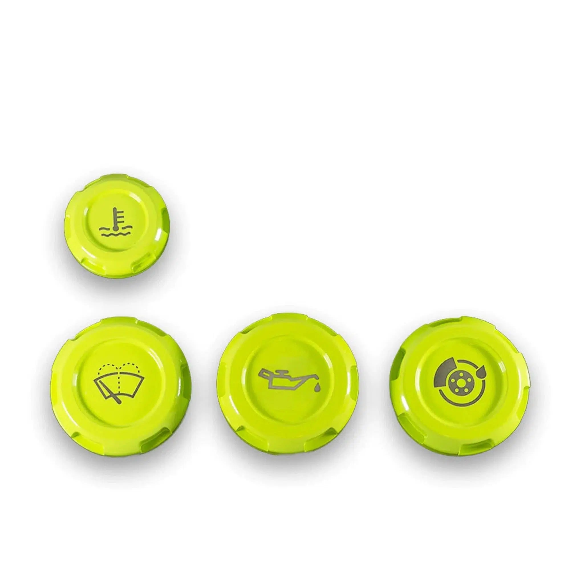 Billetworkz Engine Bay Caps Zero Series Neon Yellow 2015-2025 Subaru WRX with Fluid Engraving | BW-EBCZ-SUB-VAWRX-NYEL-E