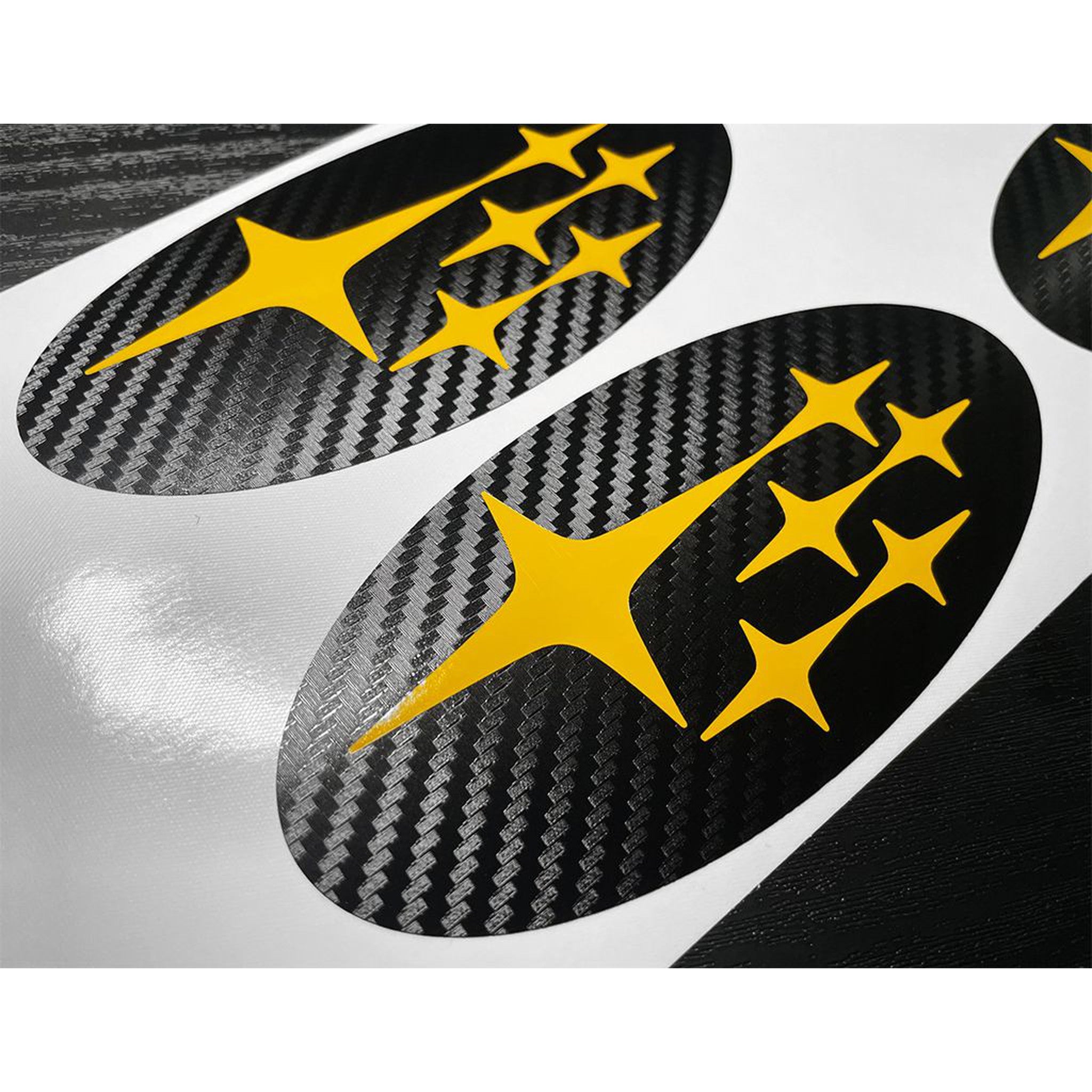 DTC Carbon Fiber Front and Rear Emblem Overlay Pair Subaru WRX / STI 2015-2021