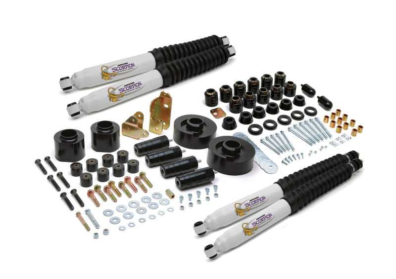 Daystar 1997-2006 Jeep Wrangler TJ 2WD/4WD - 4in Lift Kit (3in Susp Lift/1in Body) & Scorpion Shocks KJ09155BK