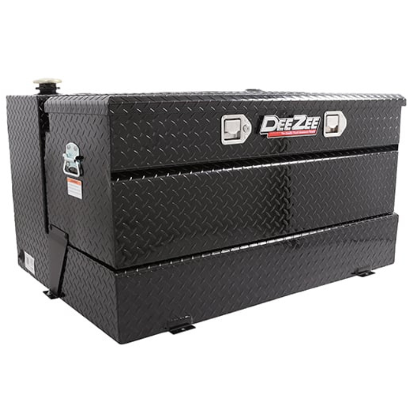 Dee Zee 92-Gal Gloss Black Aluminum Toolbox Combo Transfer Tank Model DZ92647B
