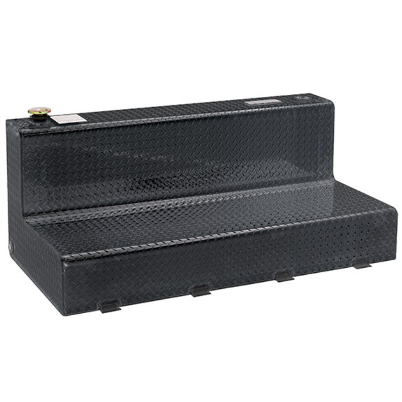 Dee Zee 111-Gal Gloss Black Aluminum Specialty Series L-Shaped Liquid Transfer Tank Model DZ92756B