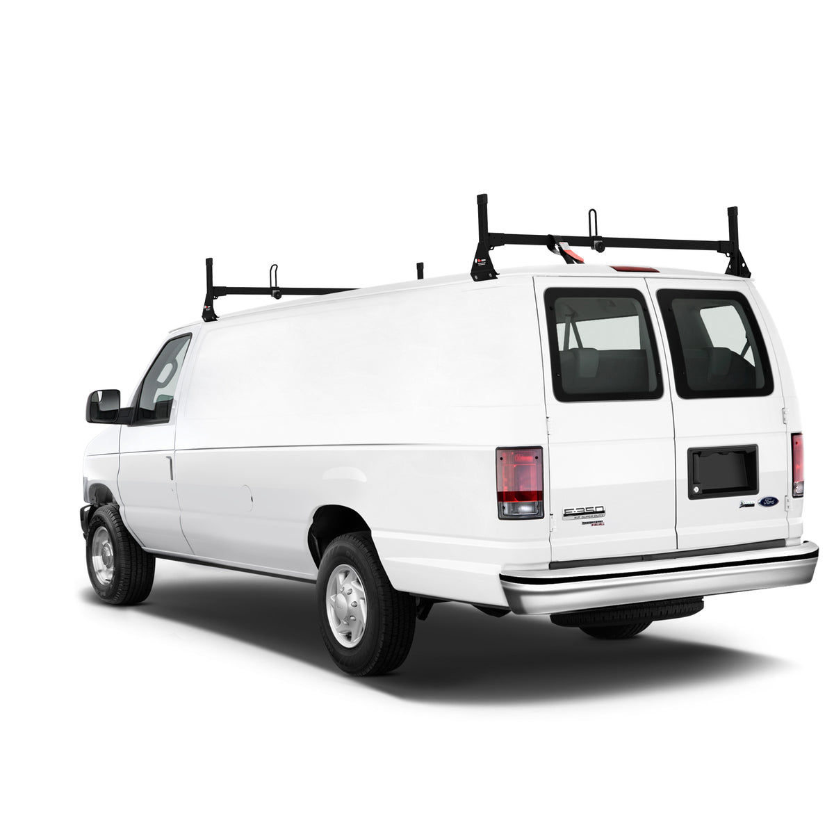 Vantech 2-Bar Black Steel Clamp-On Ladder Rack System Dodge RAM Van 1981-2007 (All Trims) Model H1062B