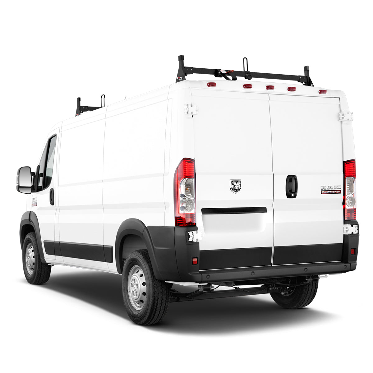 Vantech 2-Bar Black Steel Bolt-On Ladder Rack System RAM ProMaster 2013-current Model H1342B