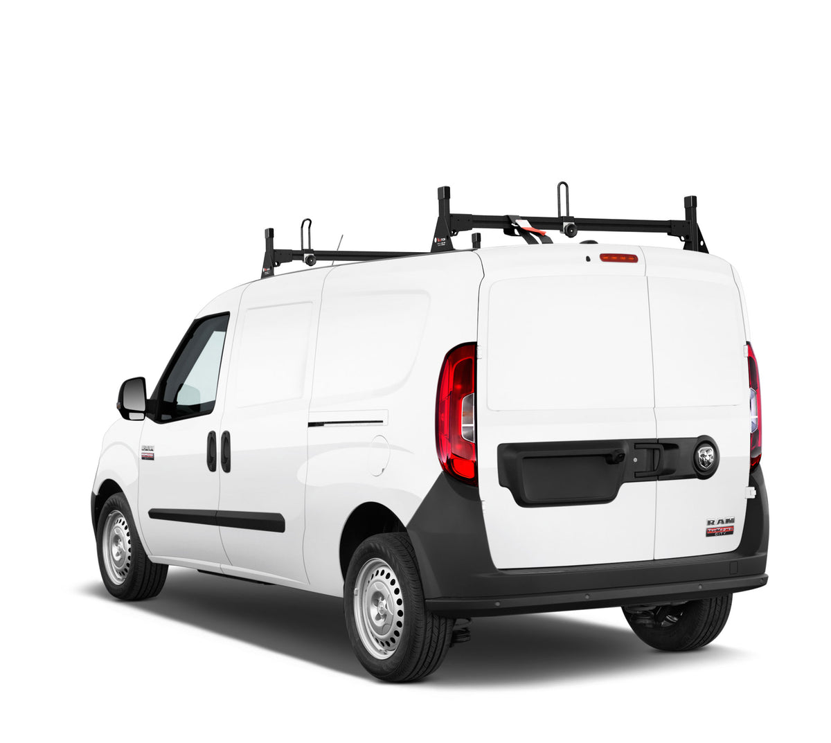 Vantech 2-Bar Black Aluminum Bolt-On Ladder Rack System RAM ProMaster City 2015-current Model H1357B
