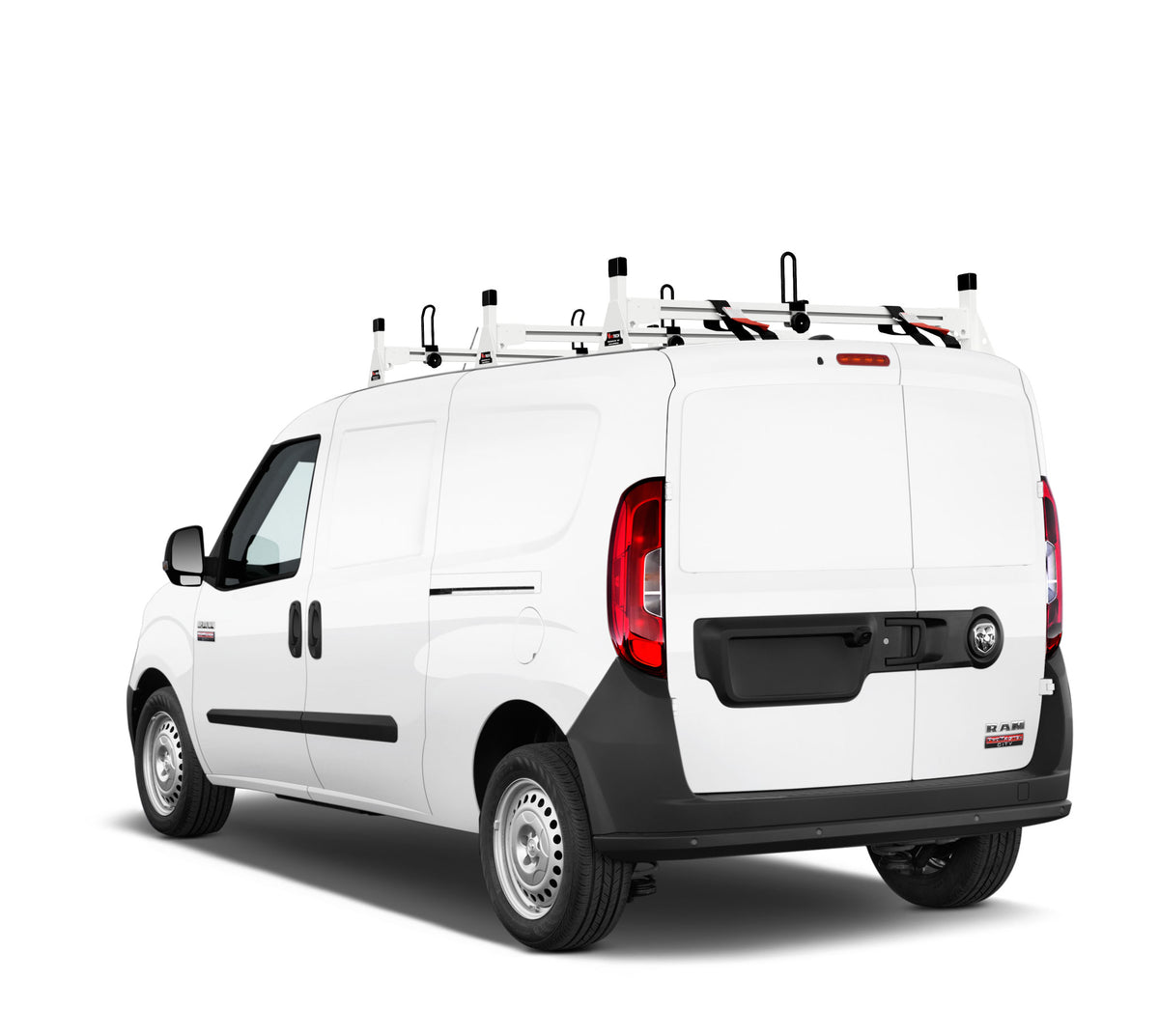 Vantech 3-Bar White Aluminum Bolt-On Ladder Rack System RAM ProMaster City 2015-current Model H1358W