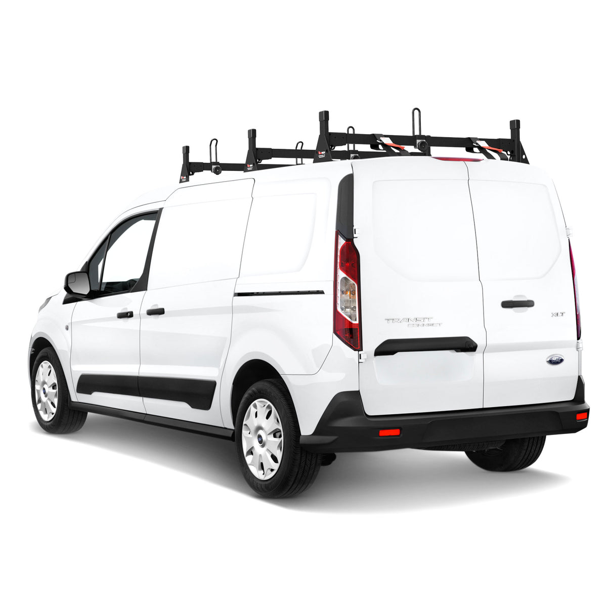 Vantech 3-Bar Black Steel Bolt-On Ladder Rack System Ford Transit Connect 2014-current Model H1703B