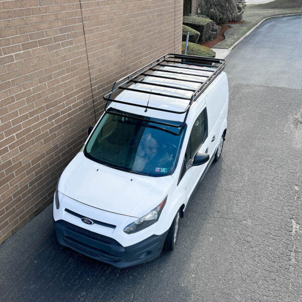 Vantech Black Aluminum Bolt-On Cargo Rack System Ford Transit Connect 2014-current SWB Model H1816FD01B