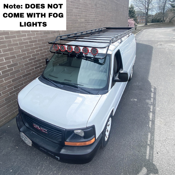 Vantech Black Aluminum Clamp-On Cargo Rack System GMC Savana 1996-current 135" WB / Regular Model H2004FD04B