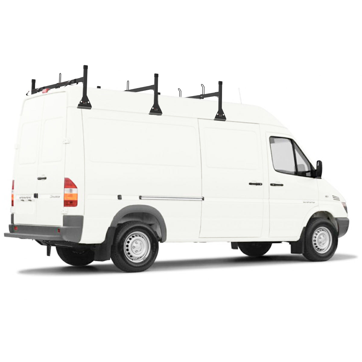 Vantech 3-Bar Black Aluminum Clamp-On Ladder Rack System Mercedes Sprinter 2002-2006 High Roof Model H2157B