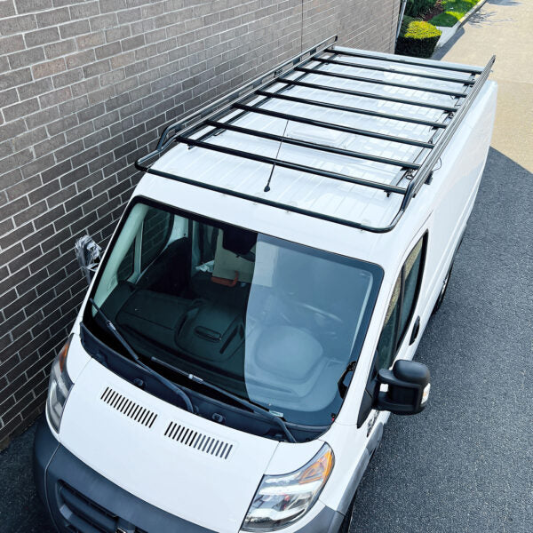 Vantech Black Aluminum Bolt-On Cargo Rack System RAM ProMaster 2013-current Low Roof / 118" WB Model H3501EB03B