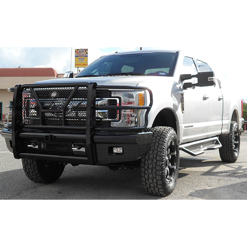 Steelcraft HD Front Bumper W/ Grille Guard, Winch Ready, Semi-gloss Black 2017-22 Ford F-250/F-350/F-450/F-550 Model HD11380RCCW