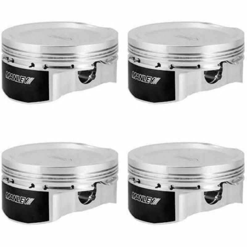 Manley 03-06 Mitsubishi Lancer EVO 85.5mm Bore -8cc Dish Extreme Duty Pistons w/ Rings 606105CE-4