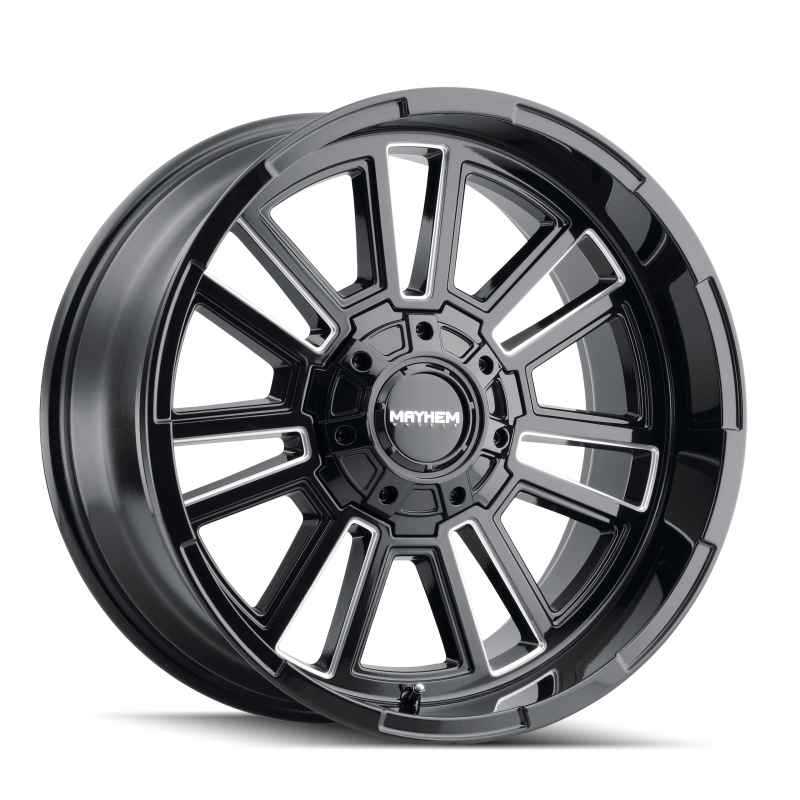 Mayhem 8115 Apollo 20x9 / 6x135 BP / 18mm Offset / 106mm Hub Black w/ Milled Spokes Wheel 8115-2937BM18