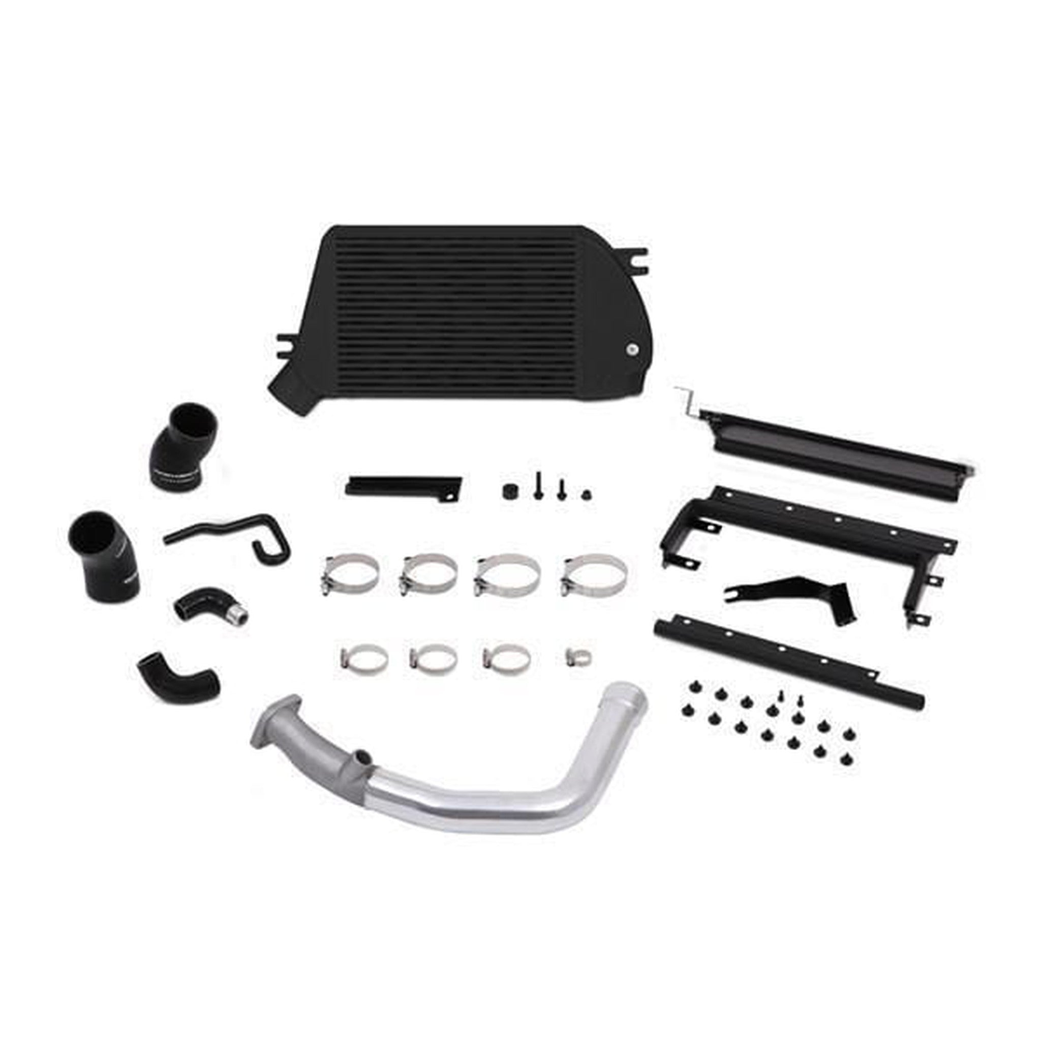 Mishimoto Top Mount Intercooler Kit Powder Black Core / Silver Pipes Subaru WRX 2015-2021