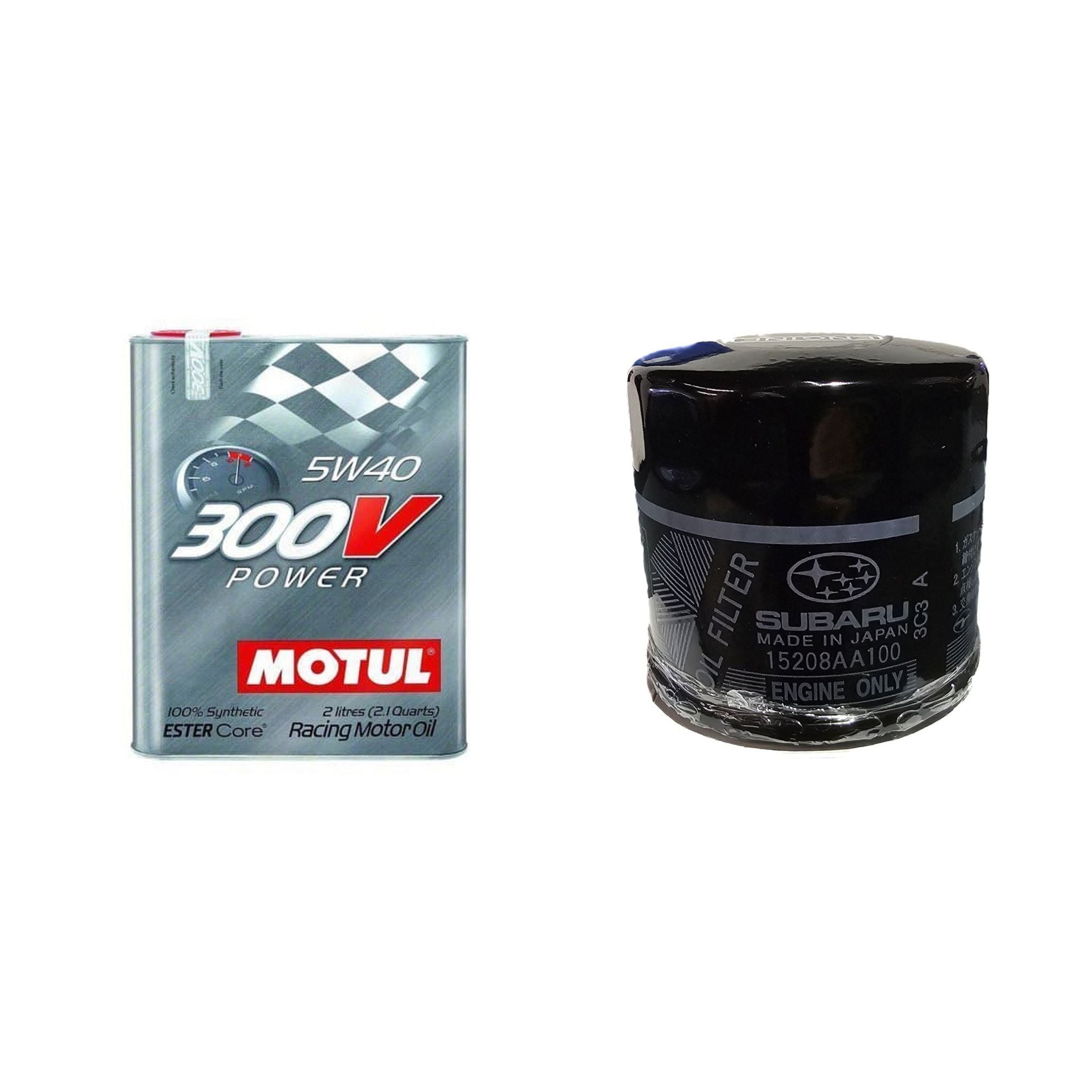 Motul Synthetic-ester Racing Oil 300V POWER 5W40 Oil Change Kit WRX 2002-2014 / STI 2004-2021