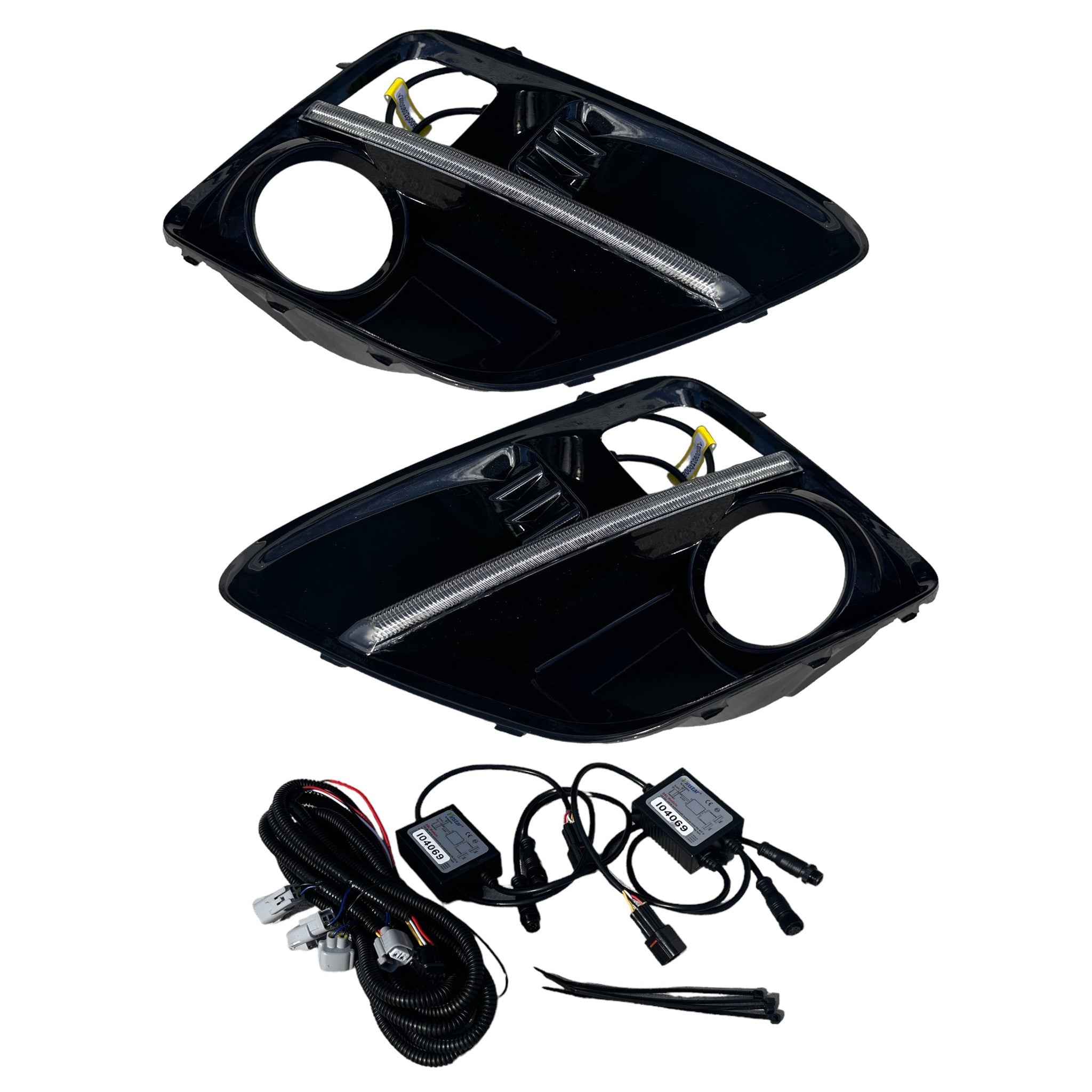 Noble DRL and Sequential Turn Signal Fog Bezels S4 Style Subaru WRX 15-17 / STI 15-17