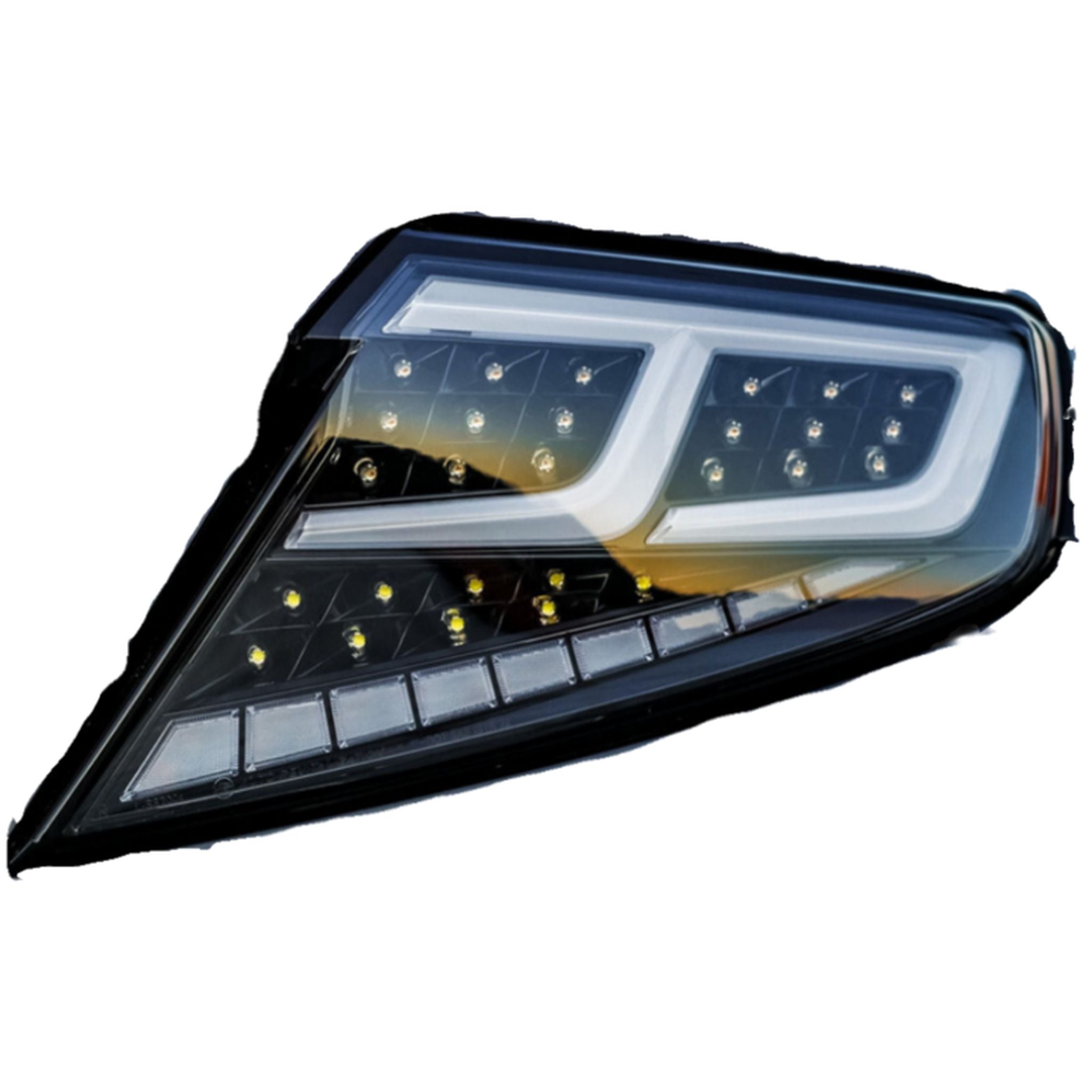 OLM Spec-AR LED Taillights with Clear Lens and White Bar Subaru WRX 2022-2025 | E.47002.1-CBCC