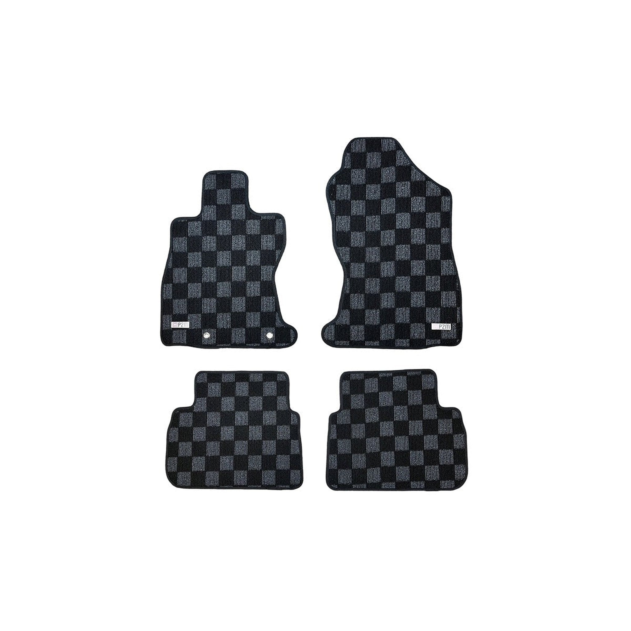 P2M Front and Rear Race Floor Mats Dark Grey Subaru WRX 2022-2025