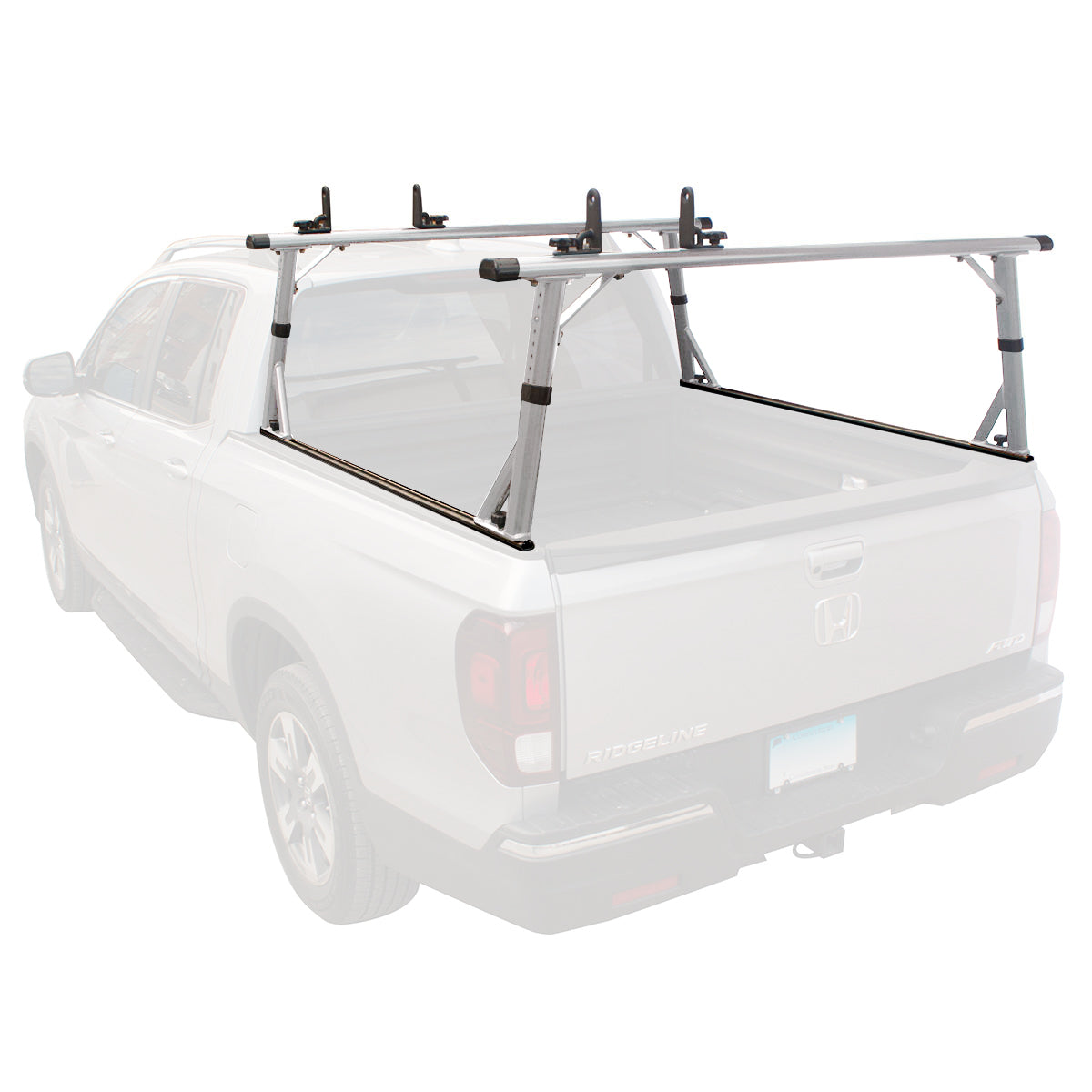 Vantech Honda Ridgeline 2017-Current (All trims) Silver Aluminum 65" Ladder Rack System Bolt-On Model P3319S