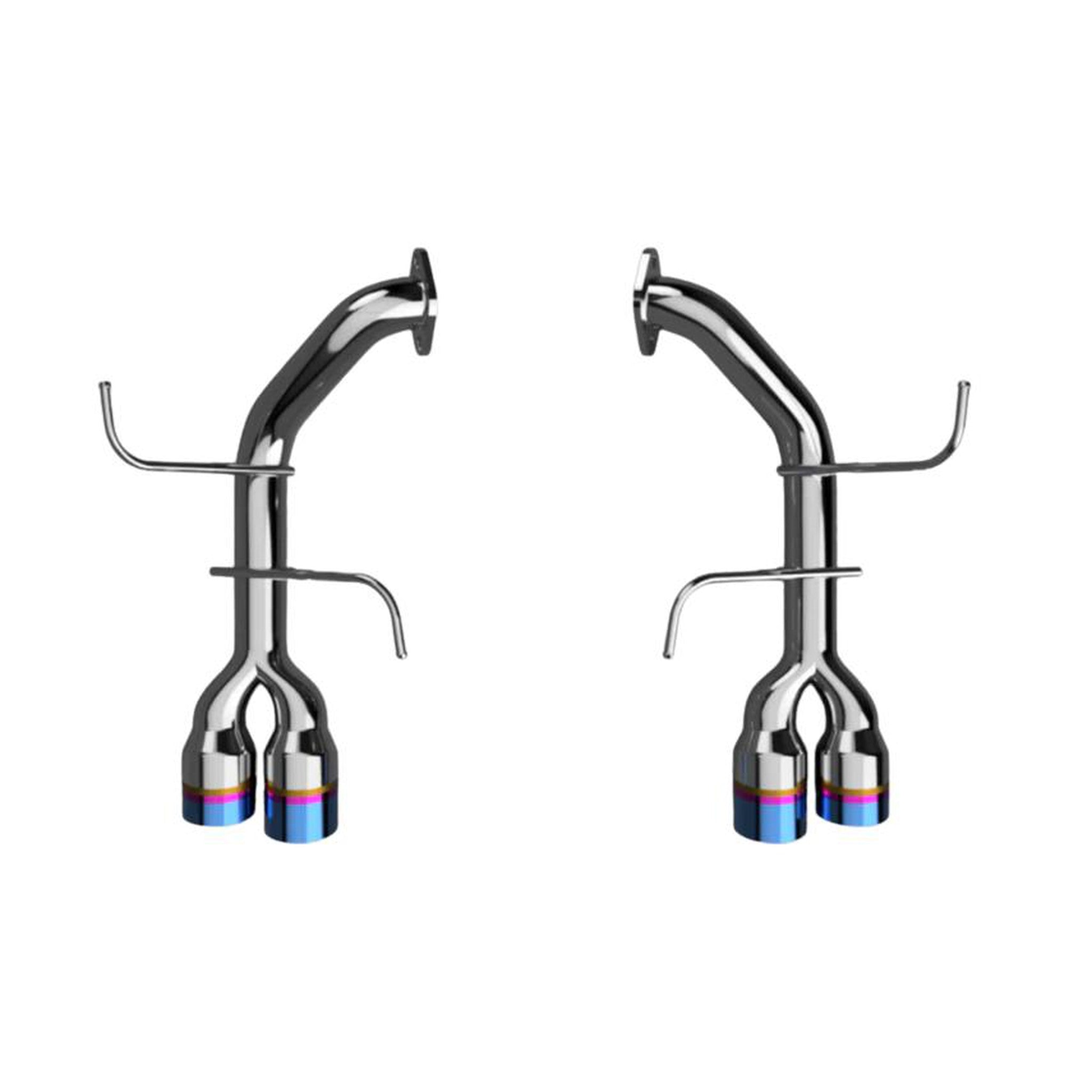 PLM Axleback Exhaust Titanium Blue Tips Subaru WRX 2022-2025 | PLM-SUB-TKP-VB-DUAL-BLUE