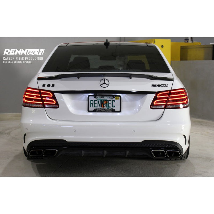 RennTech Aero Carbon Fiber Decklid Spoiler For Mercedes-Benz W212 E 63 AMG Biturbo