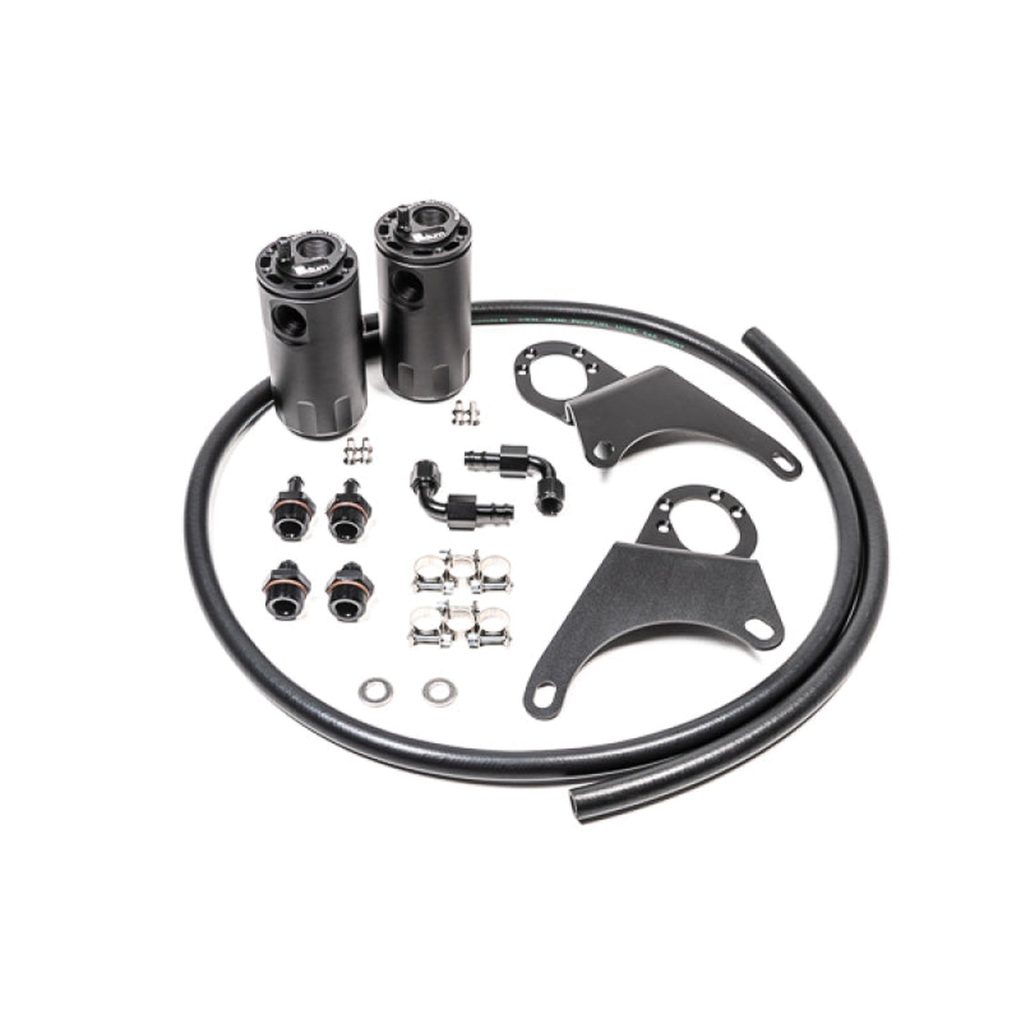 Radium Engineering Dual Catch Can Kit with Fluid Lock Mitsubishi Evo 8 & 9 2003-2006 | 20-0118-FL