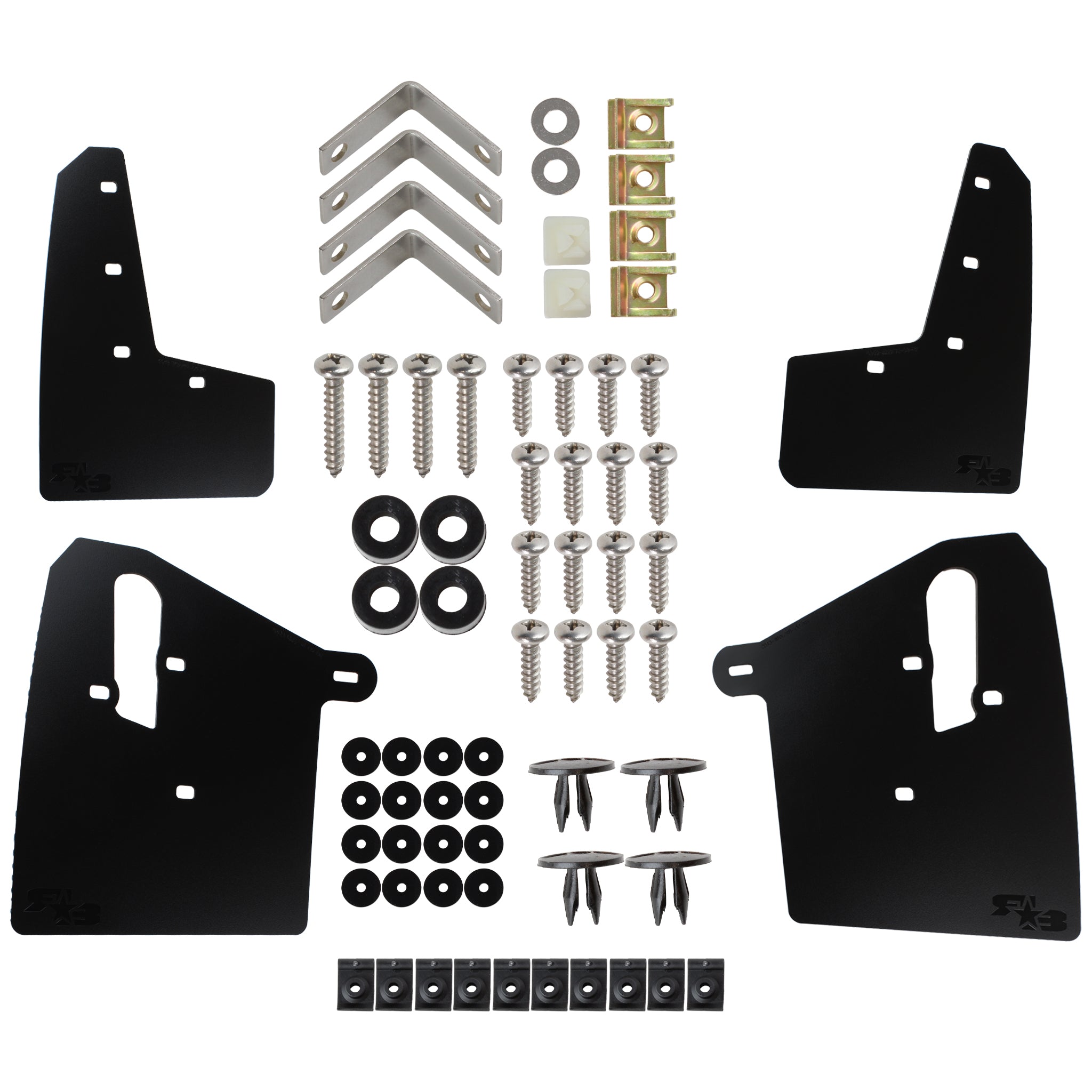 RokBlokz Rally Mud Flaps Red Flap w/ Black Logo Subaru WRX / STI 2015-2021 | S-VA-O-RED/BLK