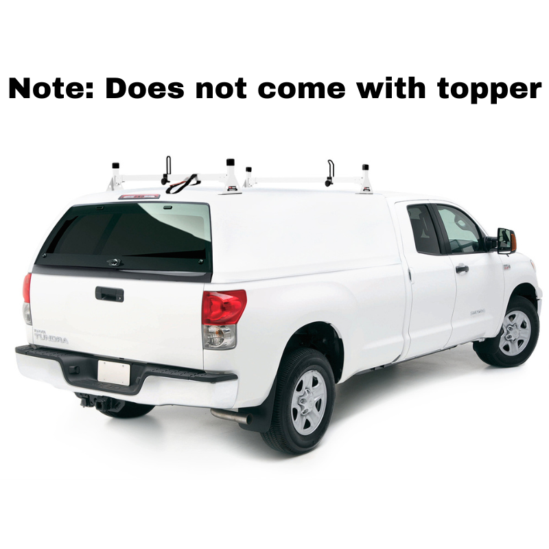 Vantech 2-Bar White Steel 42"- 46" (W) Universal Pickup Topper/Cap Ladder Rack System Model H1090W